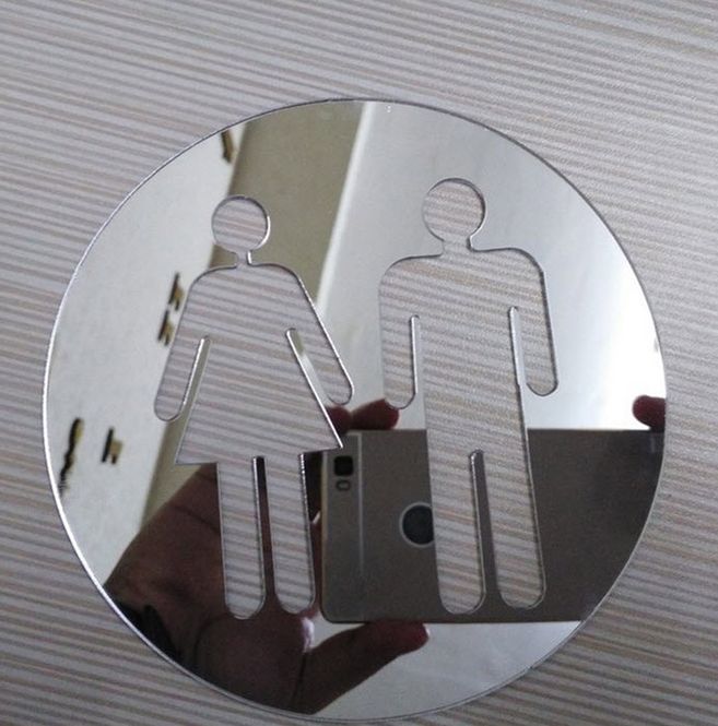 Hovedbilde 3i1 WC skilt med speil