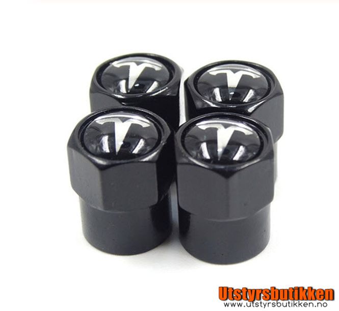 Hovedbilde Ventilhetter Tesla - 4 pk sort