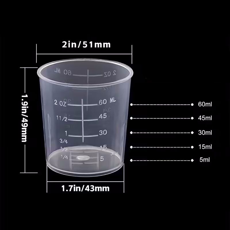 Målebeger i plast 60 ml
